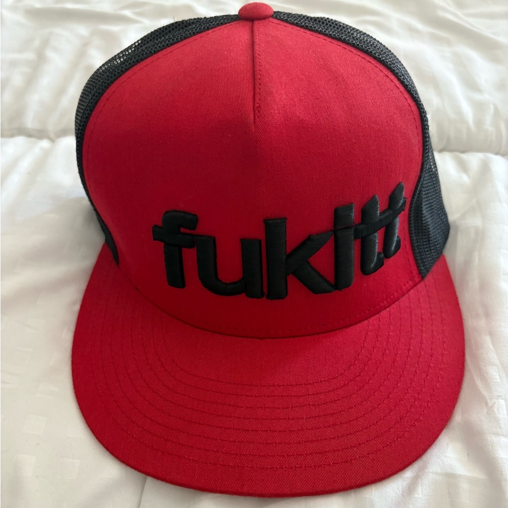 Fukitt Red and Black Trucker Hat